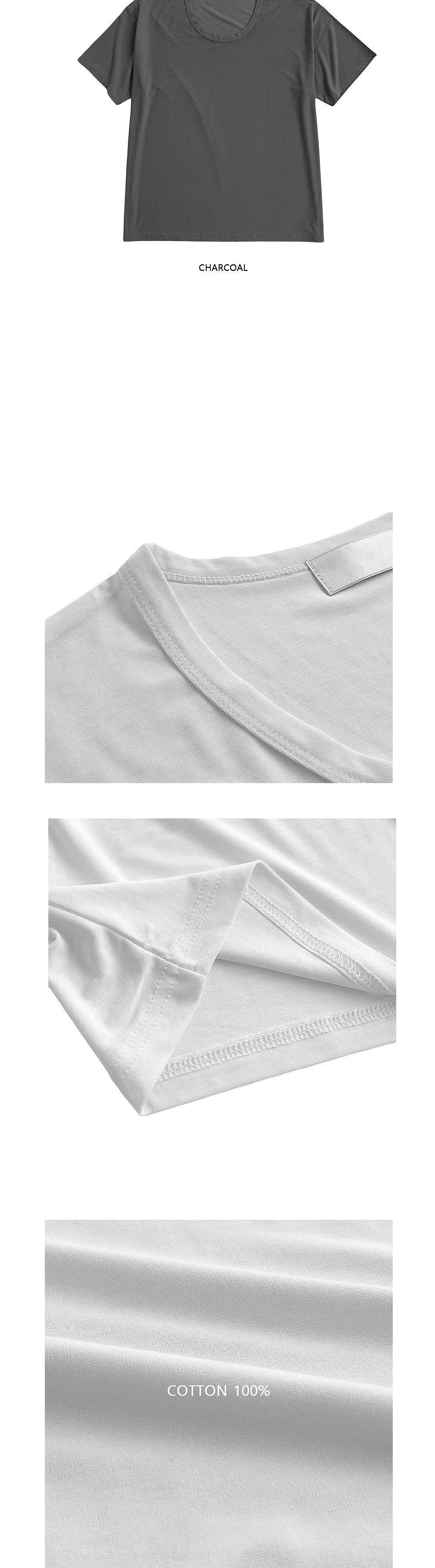 반팔 티셔츠 화이트 색상 이미지-S1L17